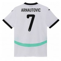 Camiseta Austria Marko Arnautovic #7 Segunda Equipación Replica Eurocopa 2024 para mujer mangas cortas